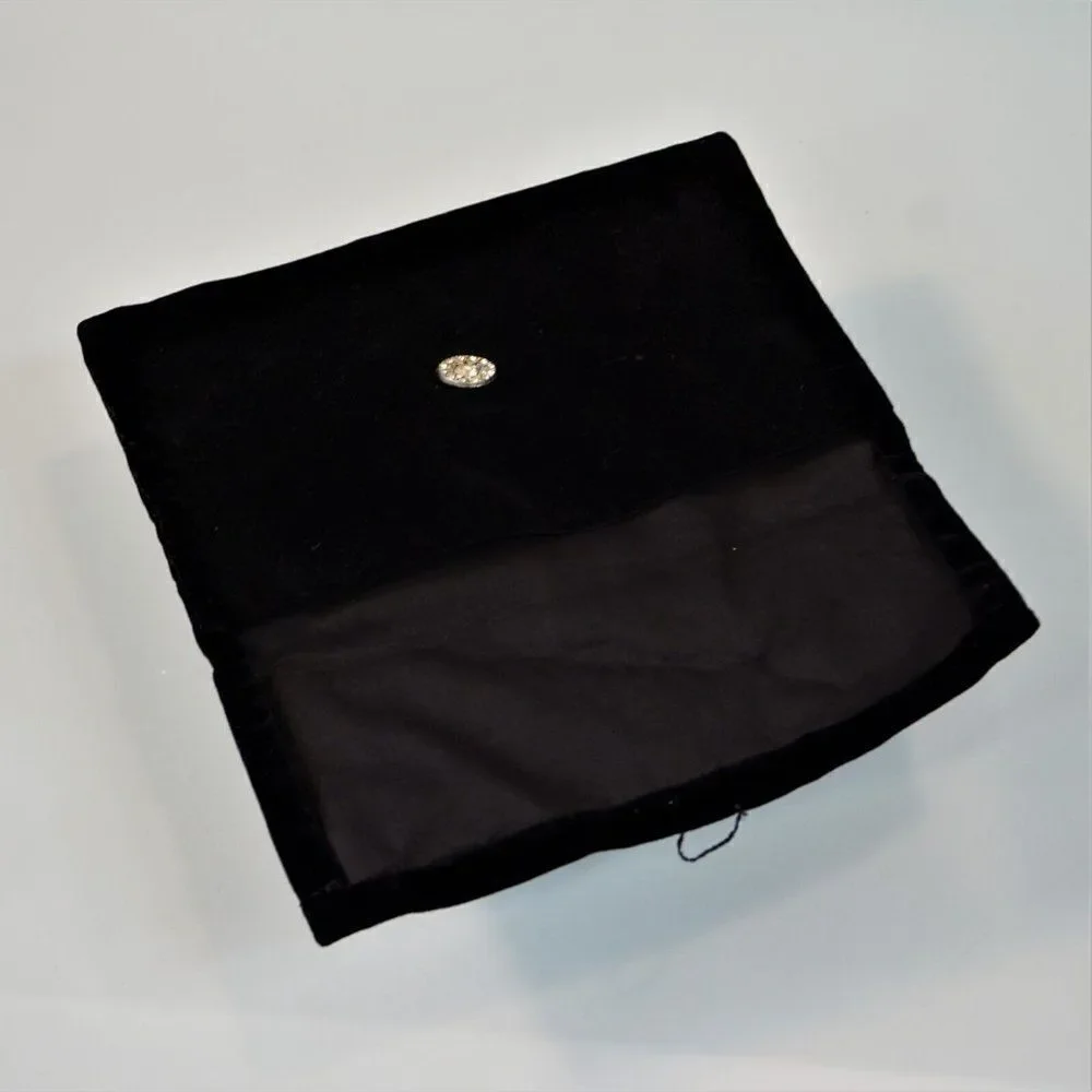Vintage Black Velvet Jewelry Bag Specially Hand Made By Susan Storage Envelope